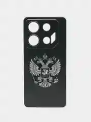 Приглушённый хаки силиконовый чехол на Infinix GT 10 Pro (Инфиникс GT 10 Про), с рисунком, защита камеры