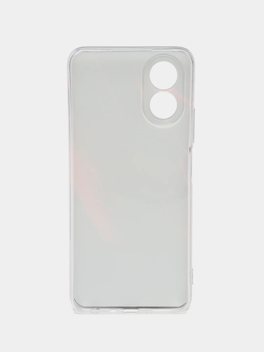 Красный силиконовый чехол Oppo A38/A18 (Оппо A38/Оппо А18), прозрачный, с рисунком, защита камеры