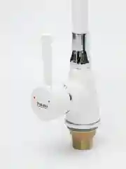 Белый смеситель-кухня POTATO, с гибким изливом, 2 режима струи, БОК ручка
