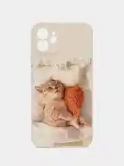 Черный чехол для iPhone 11 12 13 14 Pro Max 7 8 XR X XS Plus mini с принтом прозрачный айфон коты