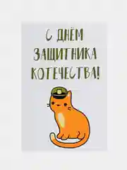 Открытка "С днем защитника котечества"