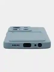 Синий меланж чехол для Vivo Y36 / Y27S (Виво у36 / у27с) с карманом для карт