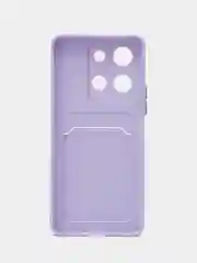 Сиреневый чехол для Vivo Y36 / Y27S (Виво у36 / у27с) с карманом для карт