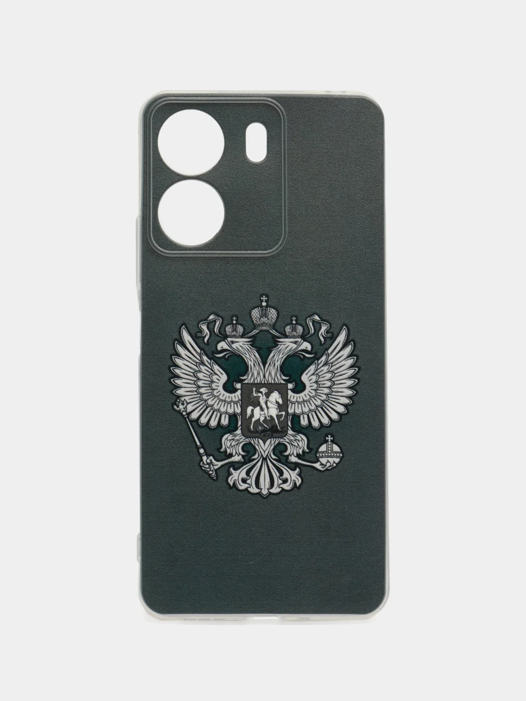 Приглушённый хаки силиконовый чехол на Xiaomi Redmi 13C/Poco C65 (Сяоми Редми 13C/Поко С65), с рисунком