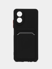 Силиконовый чехол для Oppo A38 / Oppo A18 / Оппо А38 / А18 с карманом для карт