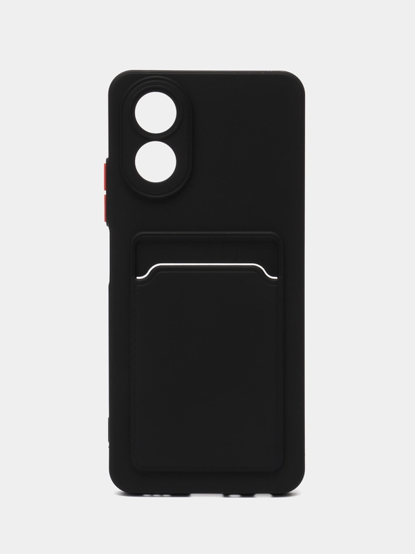 Силиконовый чехол для Oppo A38 / Oppo A18 / Оппо А38 / А18 с карманом для карт