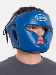 Синий шлем боксёрский, тренировочный, RONIN