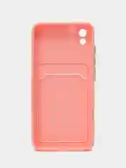 Розовый чехол для Xiaomi Redmi 7A Сяоми Редми 7А с карманом для карт