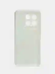 Голубой силиконовый чехол на Xiaomi 14 / Сяоми 14 прозрачный, с рисунком, защита камеры