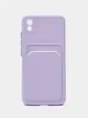 Сиреневый чехол для Xiaomi Redmi 7A Сяоми Редми 7А с карманом для карт