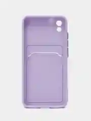 Сиреневый чехол для Xiaomi Redmi 7A Сяоми Редми 7А с карманом для карт