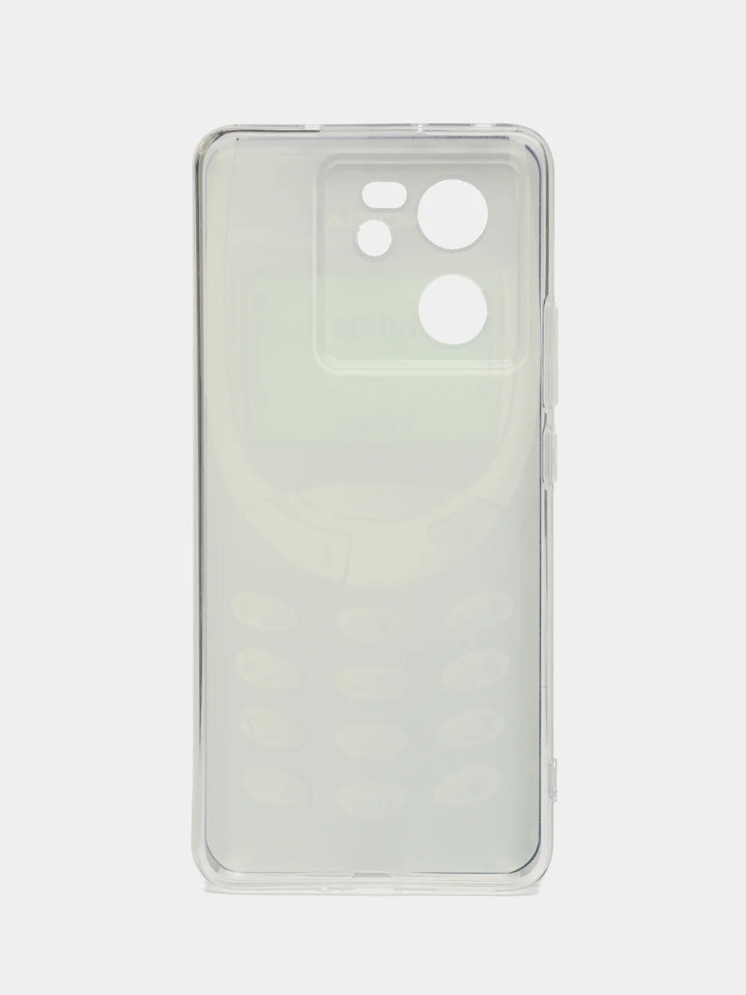 Угольный силиконовый чехол на Xiaomi 13T (Сяоми 13Т), с рисунком, защита камеры