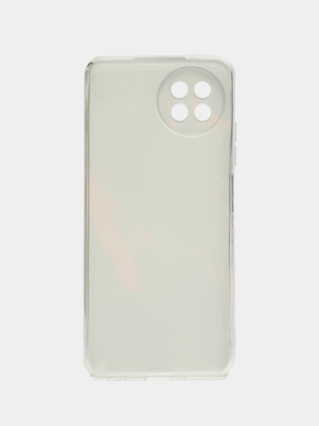 Красный силиконовый чехол на Itel S23 (Ител S23), прозрачный, с рисунком, защита камеры