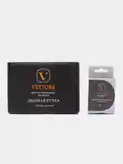 Черный ручка дверная Vettore R06.081 MBP с защелкой, чёрный матовый