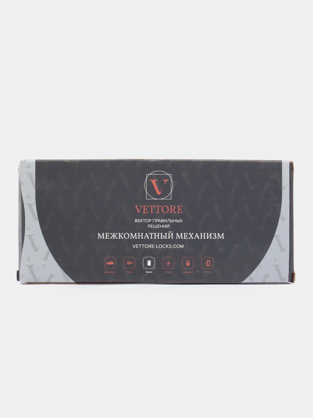 Серебряный межкомнатный механизм для двери VETTORE WC 410 B-S KEVLAR NI (Никель)