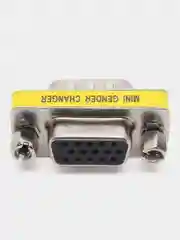 Серебряный адаптер переходник vga (папа) - vga (мама)