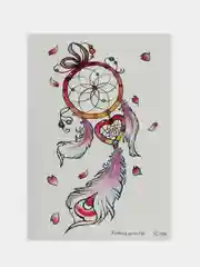 Серебряный татуировка временная, 10,5 х 15 см