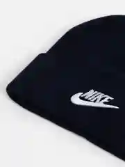 Синий шапка мужская двухслойная трикотажная с нашивкой Найк (Nike)