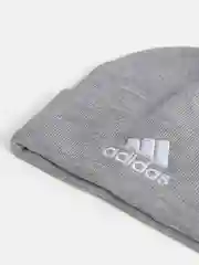 Серый металлик шапка мужская двухслойная трикотажная с нашивкой Адидас (Adidas)