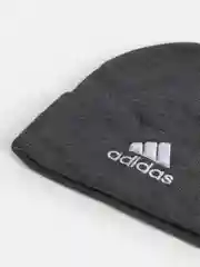 Угольный шапка мужская двухслойная трикотажная с нашивкой Адидас (Adidas)