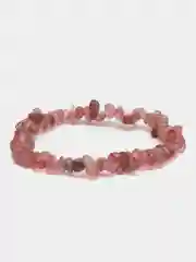 Браслет из камней, розовый кварц, 19 см