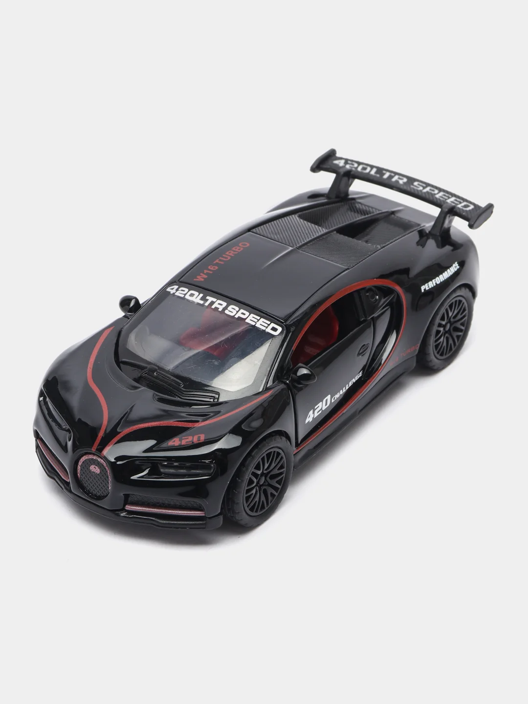 Черный металлическая коллекционная машинка Bugatti Chiron