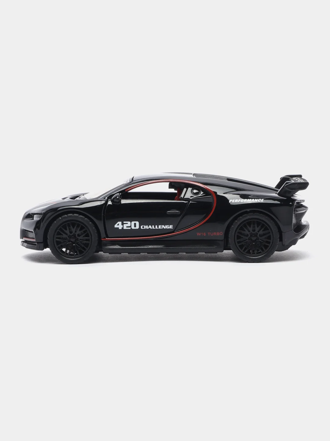 Черный металлическая коллекционная машинка Bugatti Chiron