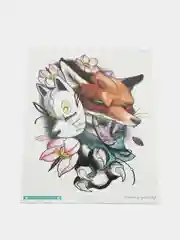 Белый временные татуировки "Волк, лиса, тигр,пантера", 21*15 см