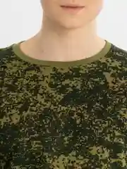 Зеленый лонгслив мужской с мелким начесом "Камуфляж", футболка с длинным рукавом хаки, толстовка