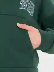 Зеленый костюм женский спортивный, на молнии