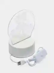 Бежевый меланж 3d Светильник, ночник, LED, USB, подарок на 8 марта