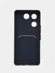 Морской силиконовый чехол Tecno CAMON 20 Pro 5G для с карманом для карт, прозрачный