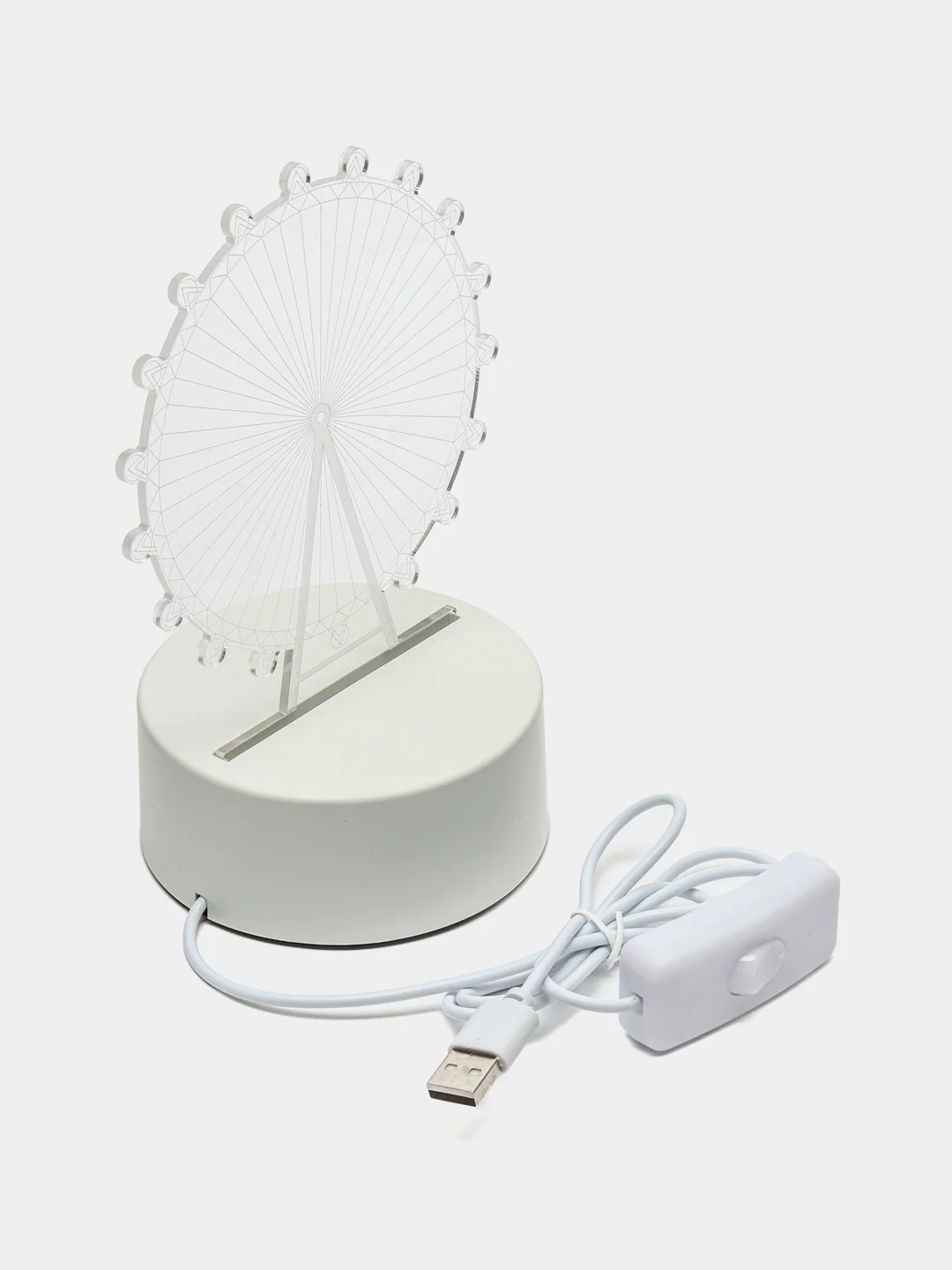 Горчичный 3d Светильник, ночник, LED, USB, подарок на 8 марта
