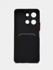 Черный чехол для Vivo Y36 / Y27S (Виво у36 / у27с) с карманом для карт