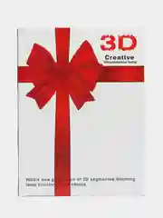 Серебряный 3d Светильник, ночник, LED, USB, подарок на 8 марта