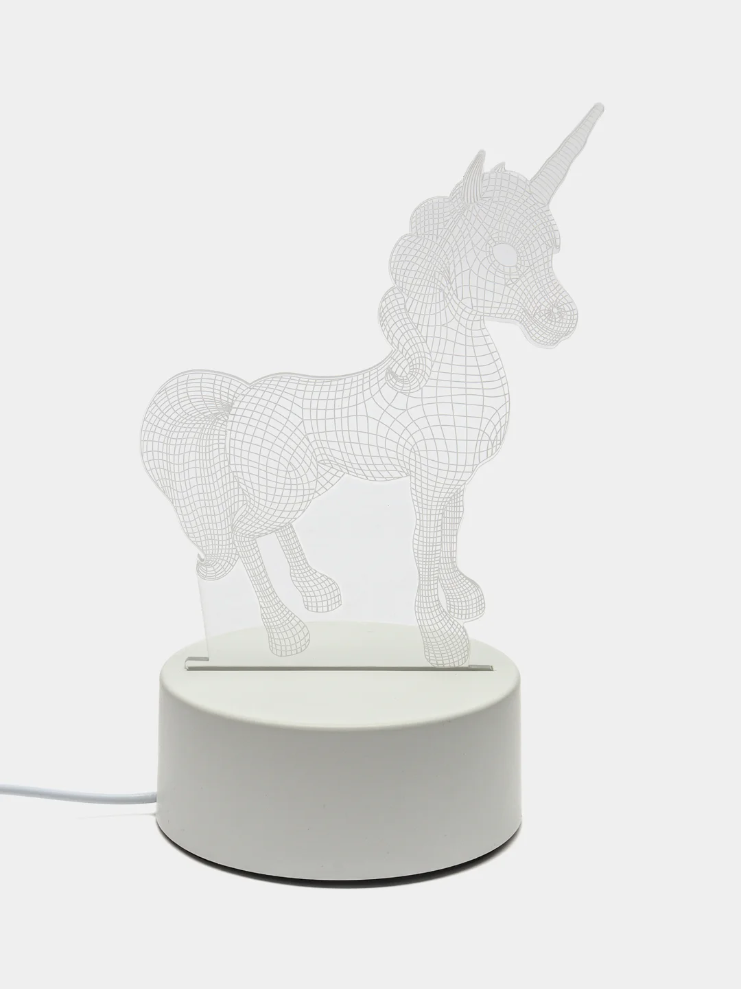 Серебряный 3d Светильник, ночник, LED, USB, подарок на 8 марта