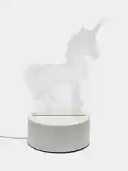 Серебряный 3d Светильник, ночник, LED, USB, подарок на 8 марта