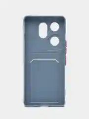 Синий меланж чехол Tecno Camon 20 Premier 5G (Техно Камон 20 Премьер), с карманом для карт
