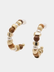 Серьги дизайнерские, гвоздики, бижутерия, с камнями, винтажные, old money