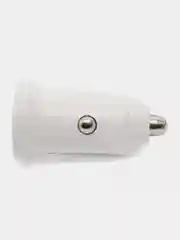 Белый автомобильное зарядное устройство в прикуриватель, Type-c, USB 3А 30W, / зарядник телефона