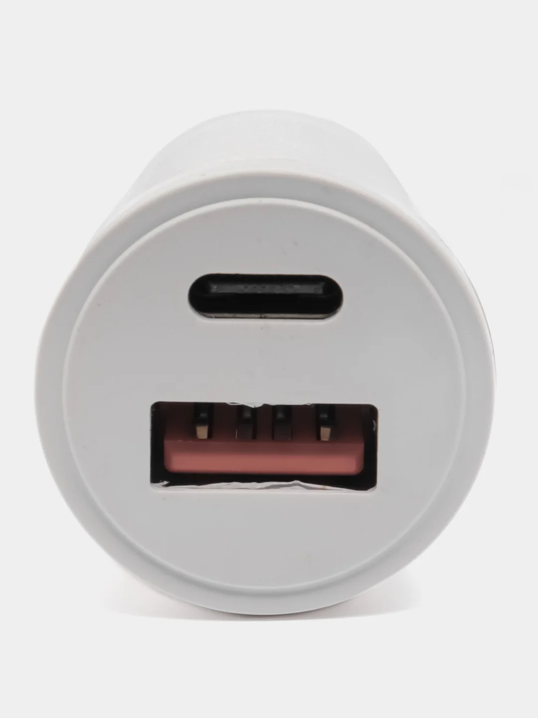 Белый автомобильное зарядное устройство в прикуриватель, Type-c, USB 3А 30W, / зарядник телефона