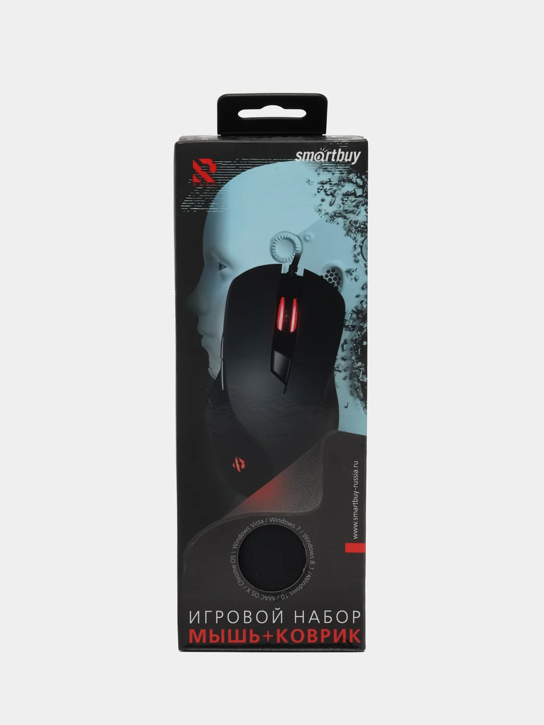 Игровая мышь с подсветкой + коврик, Smartbuy Rush SBM-730G-K