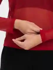 Красный водолазка женская, в сеточку
