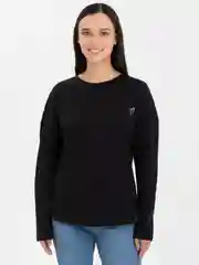 Черный лонгслив женский
