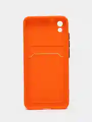 Оранжевый чехол для Xiaomi Redmi 7A Сяоми Редми 7А с карманом для карт