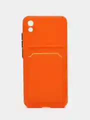 Оранжевый чехол для Xiaomi Redmi 7A Сяоми Редми 7А с карманом для карт