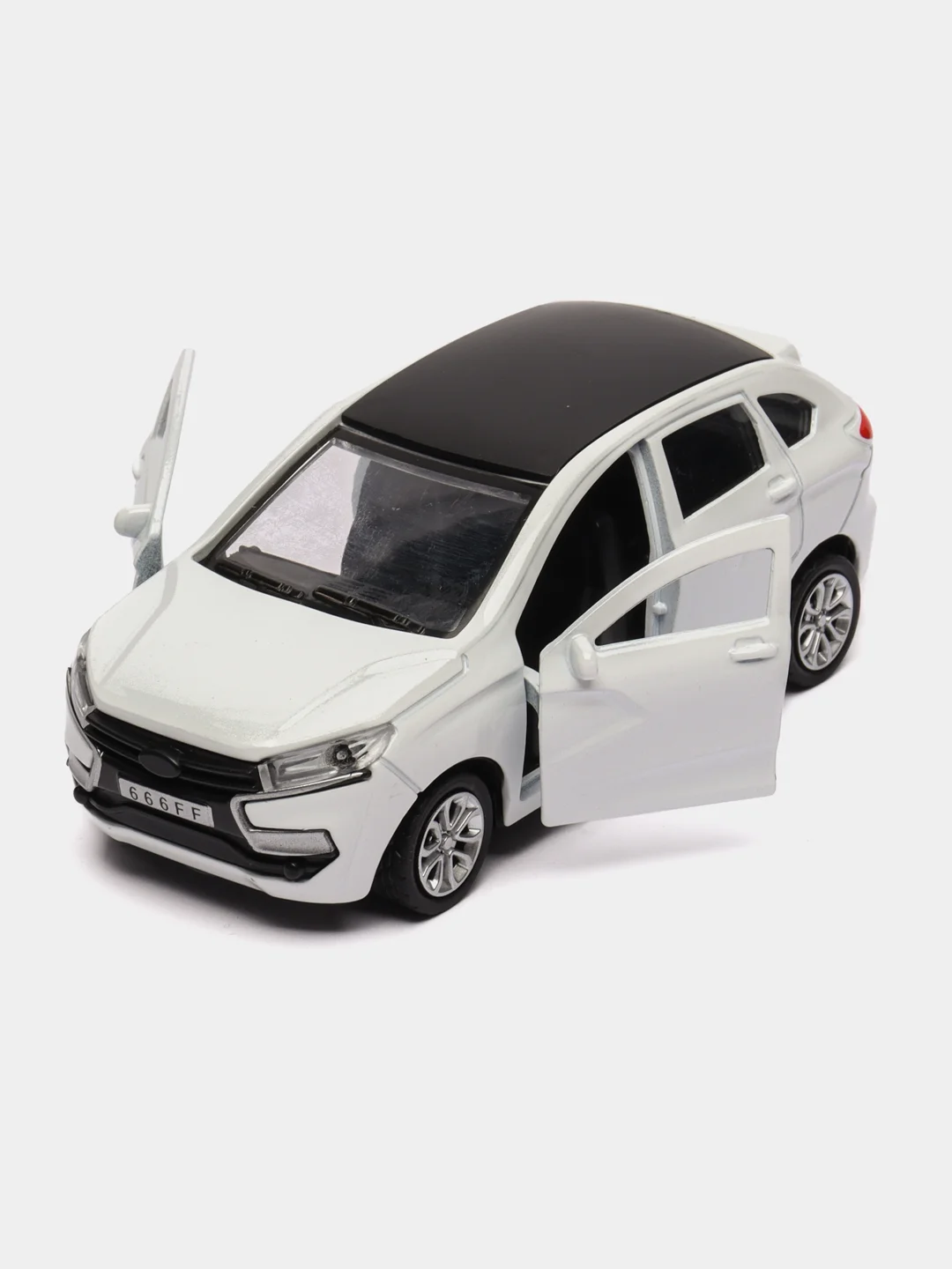 Белый металлическая коллекционная машинка LADA XRAY
