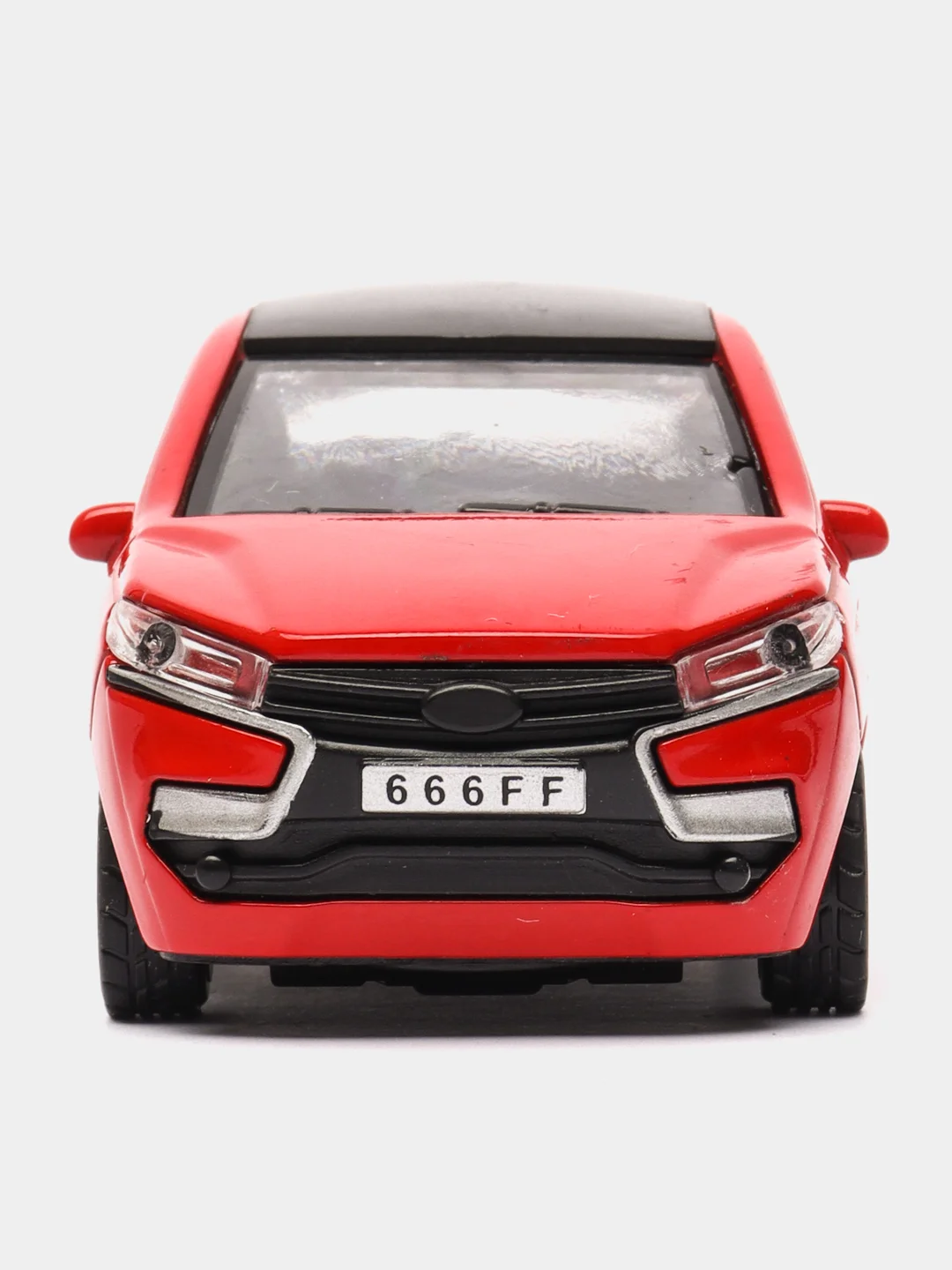 Красный металлическая коллекционная машинка LADA XRAY