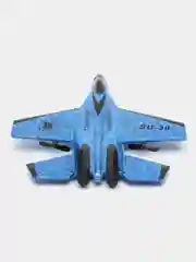 Синий самолет радиоуправляемый, истребитель на пульте управления SU 30, игрушка для мальчика