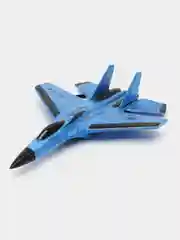 Синий самолет радиоуправляемый, истребитель на пульте управления SU 30, игрушка для мальчика